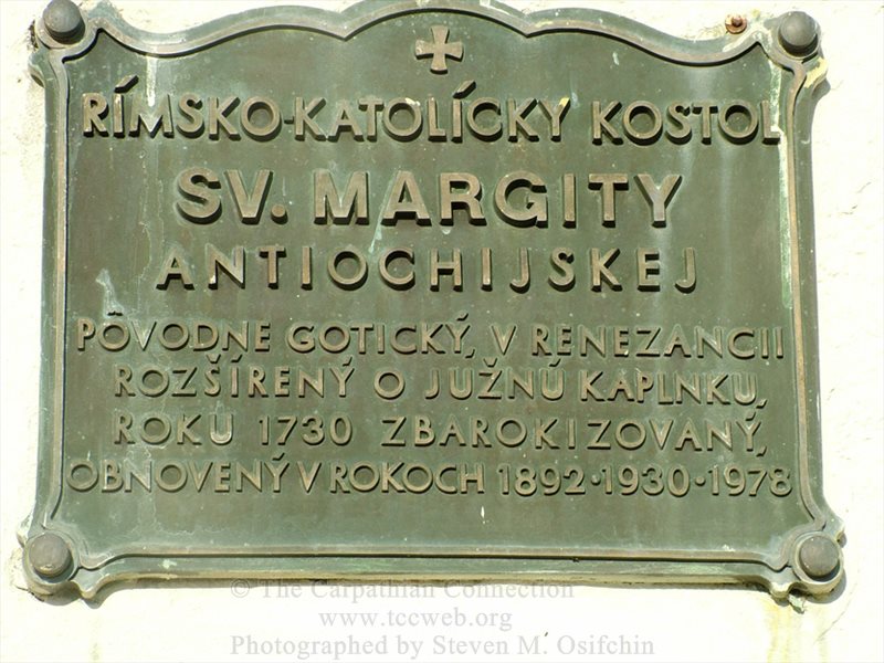 Plaque on Church Exterior